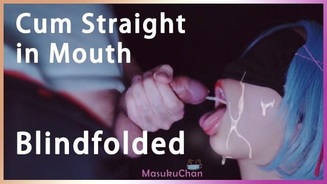 MasukuChan雷姆被绑眼罩下逼着深喉咙口交伸着舌头张着嘴吧精液直射吞下