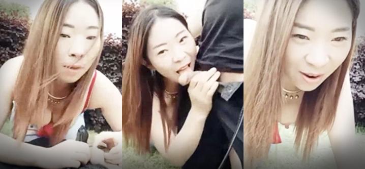 主播美女主播和男搭档大白天公园树丛后大胆露奶抠逼口交爲直播效果也是真拼