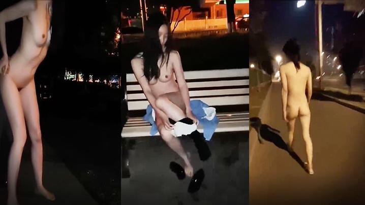 全裸逛街道高颜值美女外表清纯内心骚得很全裸露出街道马路_路人觊觎有色心没色胆路边吃鸡巴打炮
