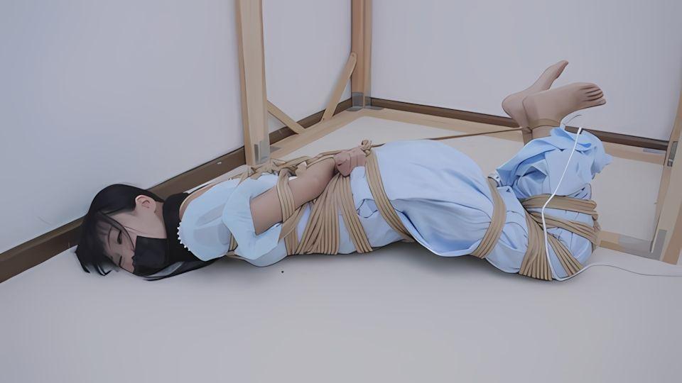 冷与贝礼服捆绑调教