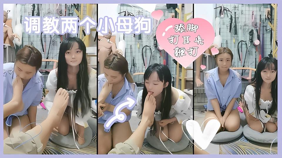 国产调教两个小母狗舔脚暴力耳光鞭打加入粉丝团更划算哟