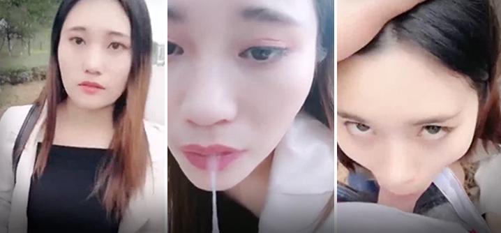 对白精彩网红刘婷精彩演绎路边被搭讪加微信后相约到旁边的小树林野战啪啪