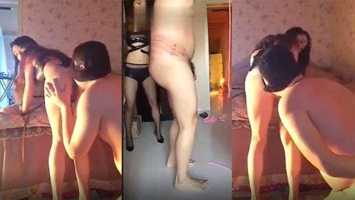 将性奴吊起来狠狠鞭打最后要性奴舔肛喝圣水