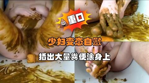 少妇变态自慰插出大量粪便涂身上