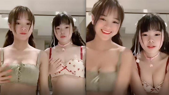 性感网红直播穿着性感内衣露脸