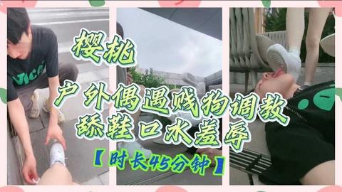 户外素人贱狗调教舔鞋口水羞辱