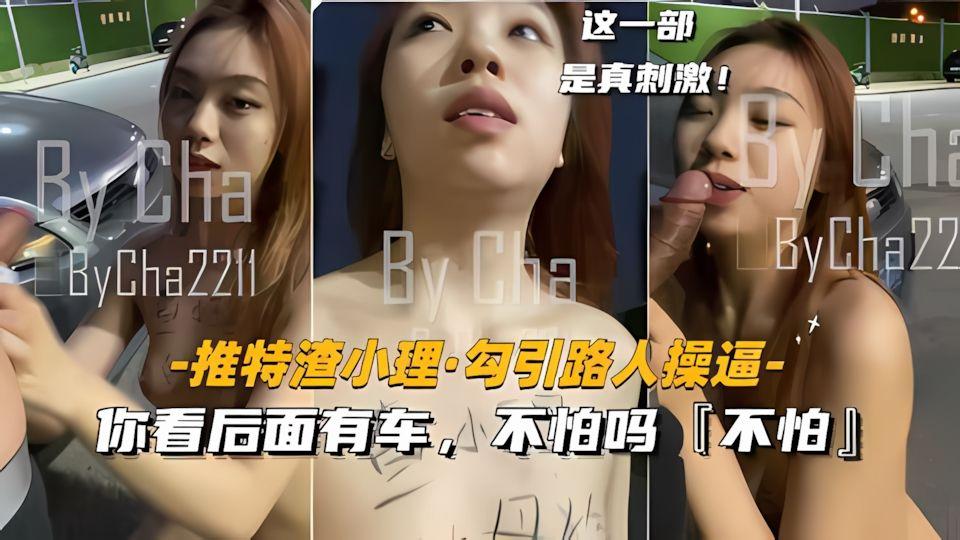 推特渣小理-勾引路人野战你看后面有车不怕吗不怕