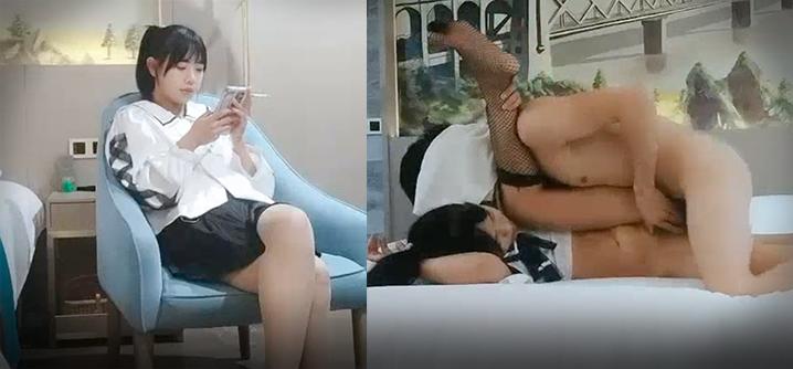 沈先森马尾辫清纯大长腿萌妹黑色网袜学生制服深喉大屌骑乘抬腿侧入猛操