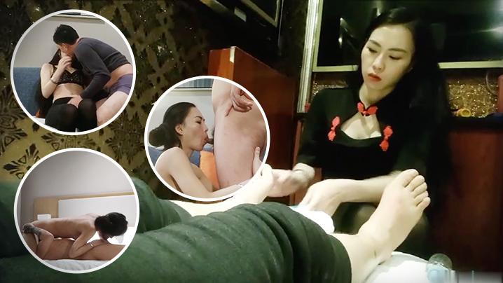 流浪寻花足疗店真实勾搭女技师没玩尽兴再来一炮69姿势吸吮舔屌张开双腿猛怼最后口暴