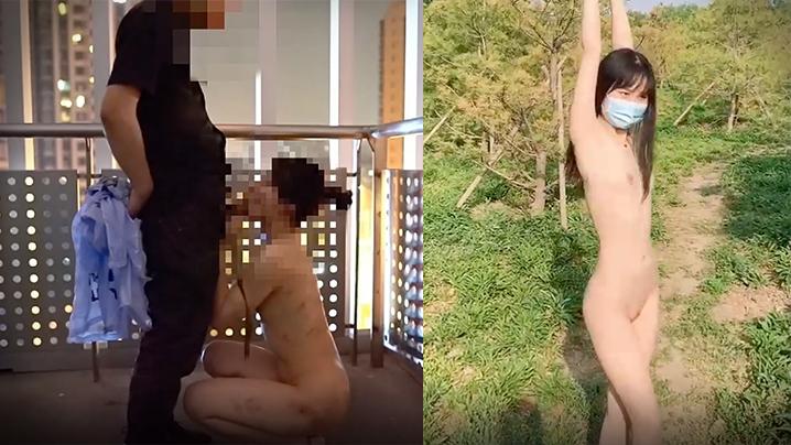 淫妻露出小萌大街天台口交楼梯公园果棚多种场合调教指挥各种羞耻动作