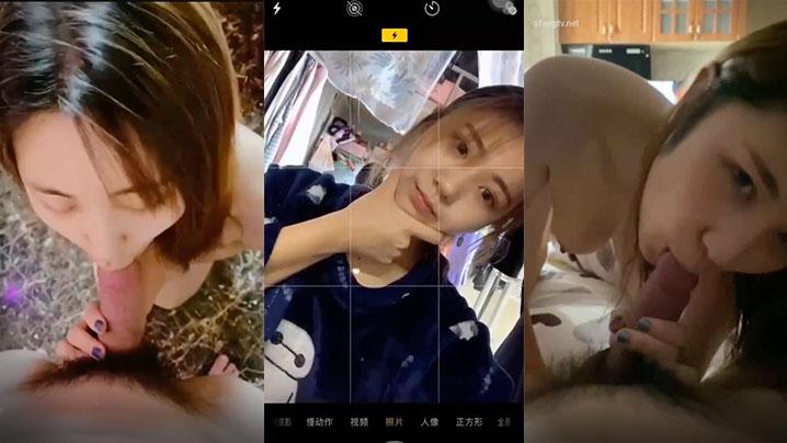 清纯反差婊美女表面清纯舔鸡巴超级骚边舔大肉棒边用无辜迷离的眼神看你