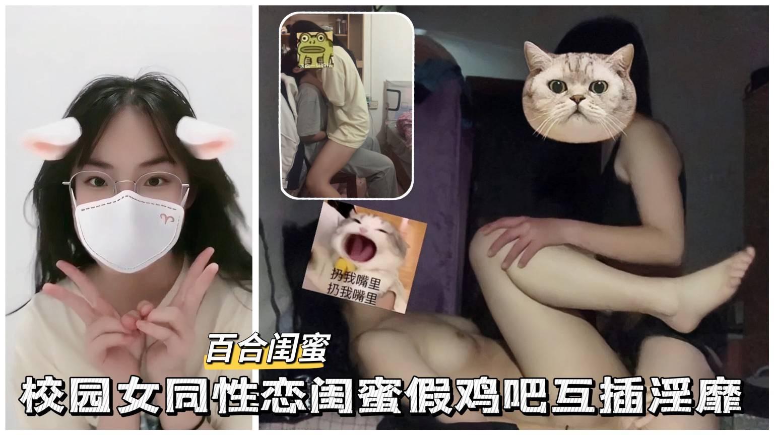 百合闺蜜校园女同性恋假鸡吧互插淫靡
