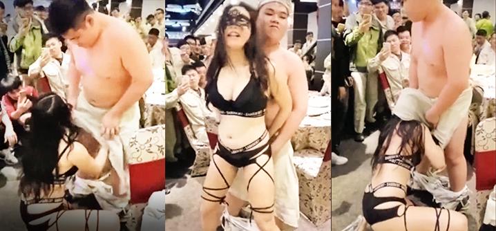 网曝门台湾三y摩托车公司庆功宴上演春宫盛宴美女公关邀请员工跪舔玩性爱游戏