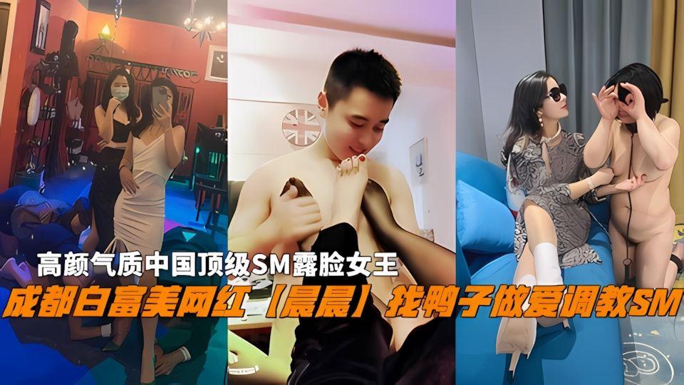 网红晨晨找鸭子做爱调教SM高颜气质中国顶级SM露脸女王
