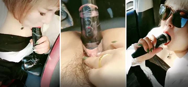 这骚货开著车都发骚露脸开档黑丝大黑牛塞逼裡自慰停在路边享受黑牛带来的快感户外就是刺激车上喷水